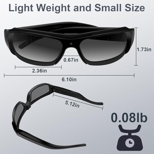 Image of Camera Sunglasses Sports Action Smart Glasses Cam 1080P Video Camera Glasses UV Protection Polarized Lens Support Photos /Videos Recording mit 32GB Micro SD Card & Card Reader for Outdoor Activities