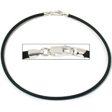 FindingKing Rubber Cord Anklet Black 9"