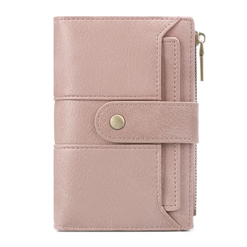 Image of SENDEFN Small Wallets for Women Leather Bifold Compact RFID Blocking with ID Window