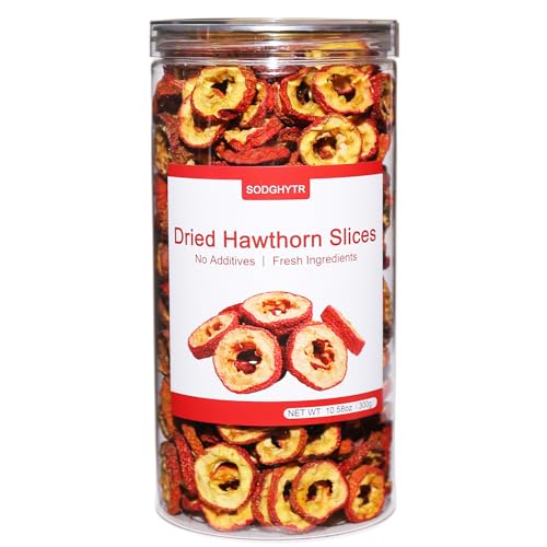 SODGHYTR Dried Hawthorn Berry Slices 10.6oz/300g Fruit Tea Premium Seedless