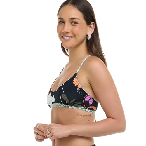 Body Glove Smoothies Ruth Solid Fixed Triangle Bikini Top Swimsuit with Adjustable Tie Back Detail3