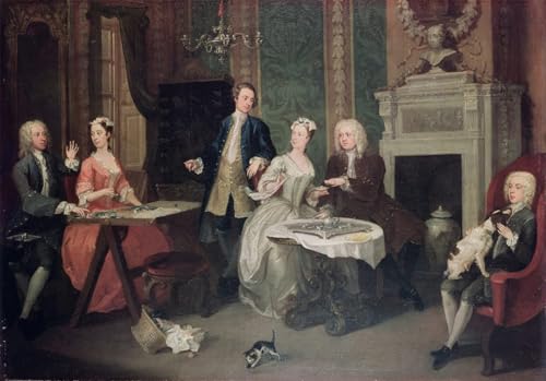 Cuadro en lienzo de William Hogarth para decorar un salón familiar con arte clásico elegante