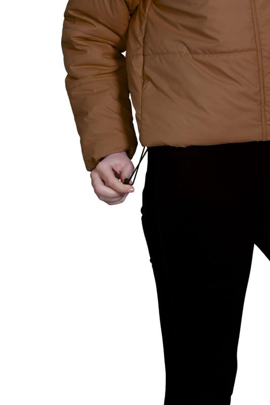 Image of SANE ORIGINALS Hooded Winter Jacket for Women in Full Zipper || Stylish Semi Crop Warm Jacket for Women Winter Wear with Hood ||