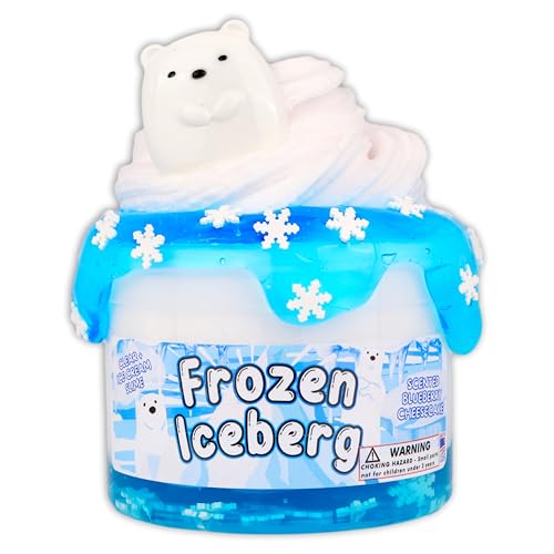 Frozen Iceberg - Ice-Cream/Clear Textured Slime - Handmade in USA
