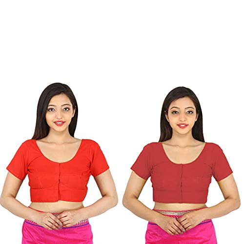 Image of Namita Women's Rubia Cotton Solid Half Sleeve Blouse