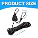 HIULLEN 6 Stück 5M Reflektierend Abspannseile Seil, Seilratsche mit Haken, 1/8 Zoll 4mm Ratchet Hanger, Einstellbare Seil Ratsche, Seil Seilhaken Ratsche Seilratsche für Freien Zelt Zeltplane Camping