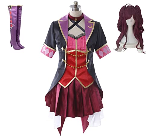 ［KWAYA］ 3460アイマス デレステ LiPPS 一ノ瀬志希 Tulip コスプレ衣装+靴+ウィッグ