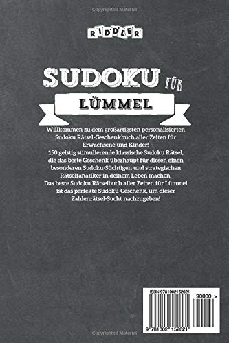 Das beste Sudoku Rätselbuch aller Zeiten für Lümmel