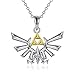 YFN Zelda Halskette Sterling Silber Anime Anhänger Kette Zelda Schmuck Geschenke für Herren Damen Jungen Mädchen Sterling Silber günstig Kaufen-YFN Zelda Halskette Sterling Silber Anime Anhänger Kette Zelda Schmuck Geschenke für Herren Damen Jungen Mädchen
