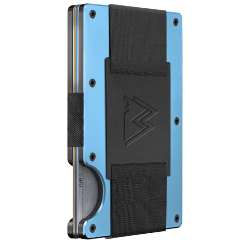 Mountain Voyage Co Minimalist Wallet for Women - Pastel (Cash Strap, Pastel Blue)