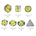 Cusdie 7-Die DND Dice, Polyhedral Dice Set Filled with Animal, for Role Playing Game D&D Dice Pathfinder (7Pcs Yellow Chicken)