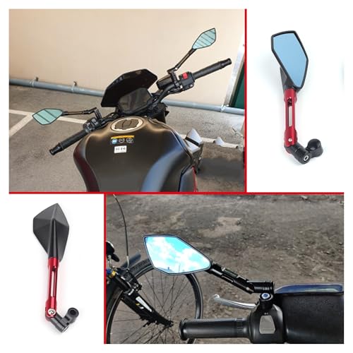 Espejo manillar moto rojo CNC de 8 y 10mm para Suzuki GSR600 GSXR y SV650 4