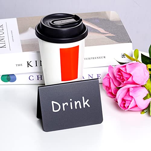 15 Pieces Mini Chalkboards Signs Chalkboards Food Label Sign Mini Chalkboards Table Tent Signs Table Numbers Sign A-Shaped Small Black Message Board Signs For Weddings Birthday School Parties #TOP2