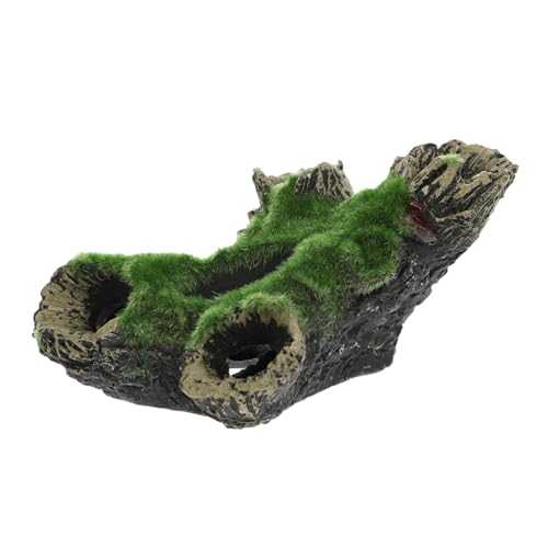 Toyvian decoración de pecera Decorativo Ornamento del Acuario Adornos Piel de pecera Ornamento del Paisaje del Tanque de Peces decoración escondida del Acuario Resina Green