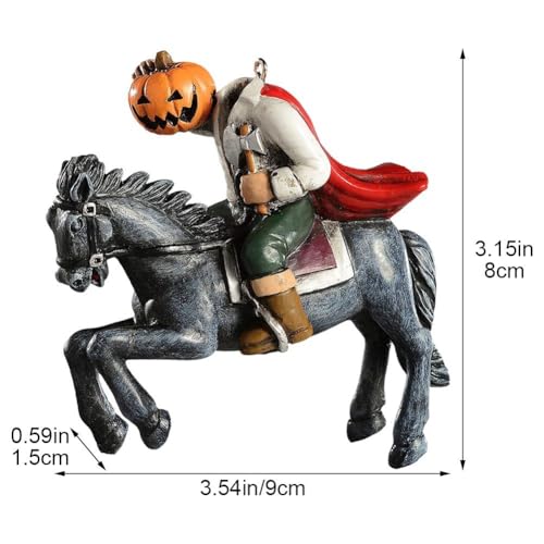 Ornement d'horreur d'halloween pour maison le bureau cavalier sans tête - 5