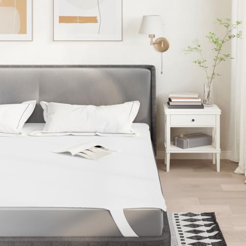 LAPOOH Protector de colchón blanco, 90 x 200 cm, impermeable, protector de colchón impermeable, funda de cama, protector de colchón-4100168