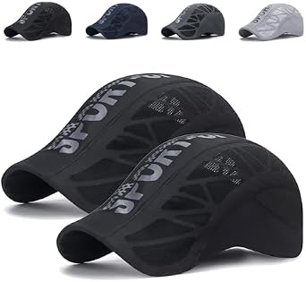 Breathable Sport Cap, Cap-Breathable Mesh Design, Mesh Cap for Men Lightweight, Quick Dry Hat, Adjustable Fit