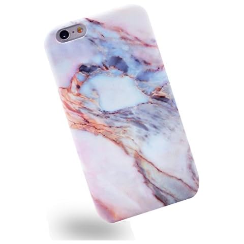 Wastou [Marble Stone Pattern Series] Soft TPU Creative Case for iPhone 6 6S 4.7 Inch (Colored Stone) Cover