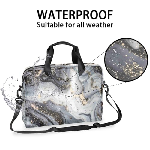 Maletín para laptop 16" negro gris mármol slim miniatura 2