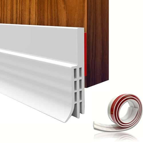 Image of Door Seal Strip for Blocking Insects Air Dust - Self Adhesive Silicone Door Draught Excluder for Bottom of Door Soundproof Weatherproof Under Door Draught Excluder -