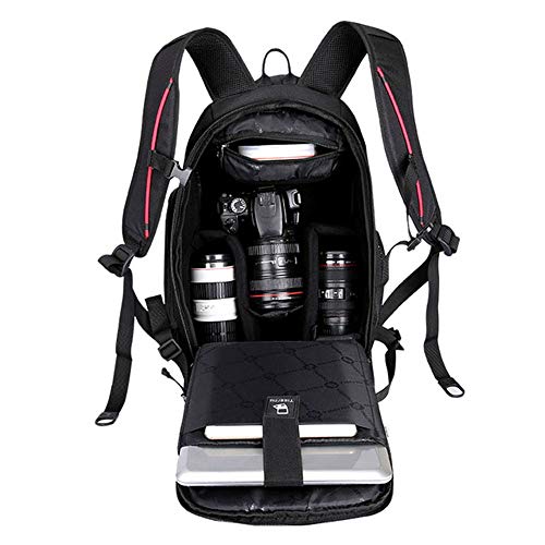 ODDINER Camera Backpack SLR Lens Camera Liner Bag Storage Bag SLR Accessory Bag Digital Camera Bag Photography Bag For Women And Men Camera Travel Bag (Color : Black, Size : 44x19x29cm)