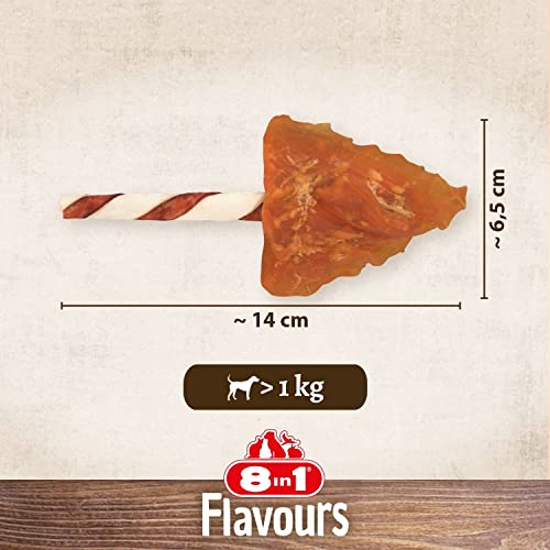 8in1 Triple Flavour Wings Kaustangen für Hunde - Kausnacks mit extra viel Fleisch, 113g Beutel (ca. 6 Stück)