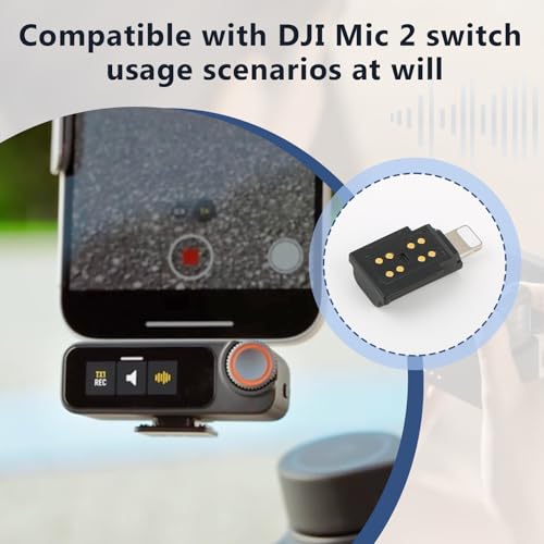 HBIHGHHONG for DJI MIC 2 Lightning Adapter Phone Wireless Microphone Receiver for DJI Mic 2 Adapter Phone PC Tablet Accessories (NOT Applicable to MINI by HBIHGHHONG - Image 8