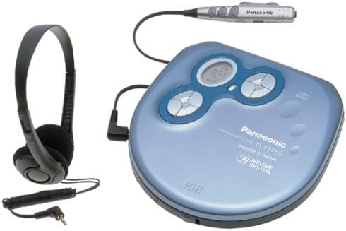 A baix view of Panasonic SL-SX285 CD Player showing battery compartment and product label