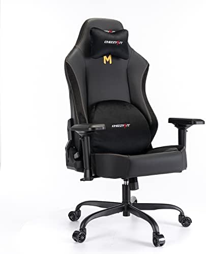 Big and Tall Gaming Chair,Ergonomic Gaming Chair for Heavy People,Computer Gaming Chair with 4D Armrests Heavy Duty Gaming Chair with Adjustable Lumbar Support Pillow Gamer Chairs for Adults