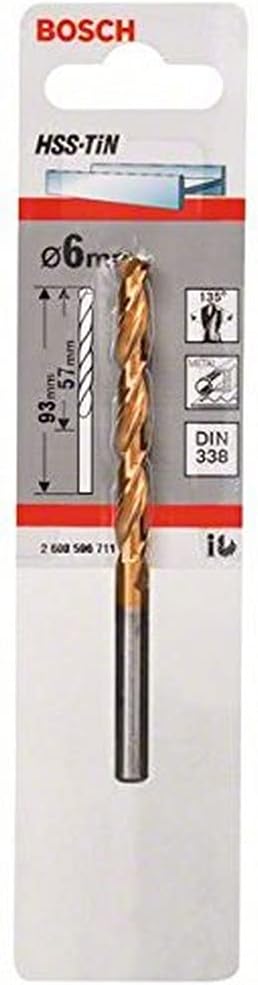 Bosch 2608596711 Tin-Metal Drill Bit 6x57mm