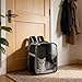 wkao Cat Carrier Backpack, Black with Bubble Window, 15.7 X 11 X 11 in, Holds 20 Lbs, Double Shoulder, Ventilated Mesh, Lightweight Oxford Cloth