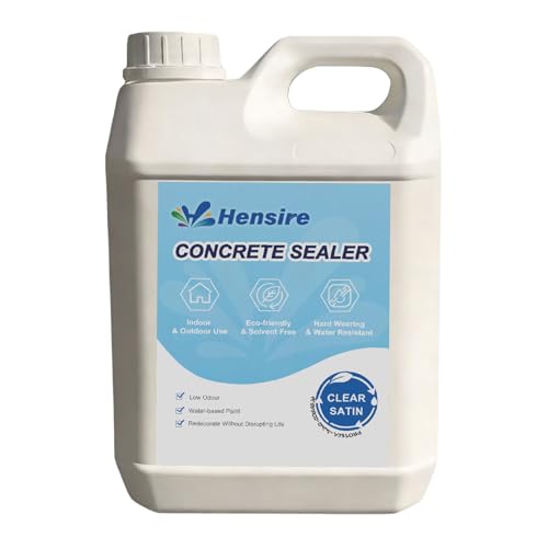 Hensire Concrete Sealer - 85oz Clear Water-Based Waterproof Protection Sealer for Indoor/Outdoor All Cement, Floor, Basement, Driveway
