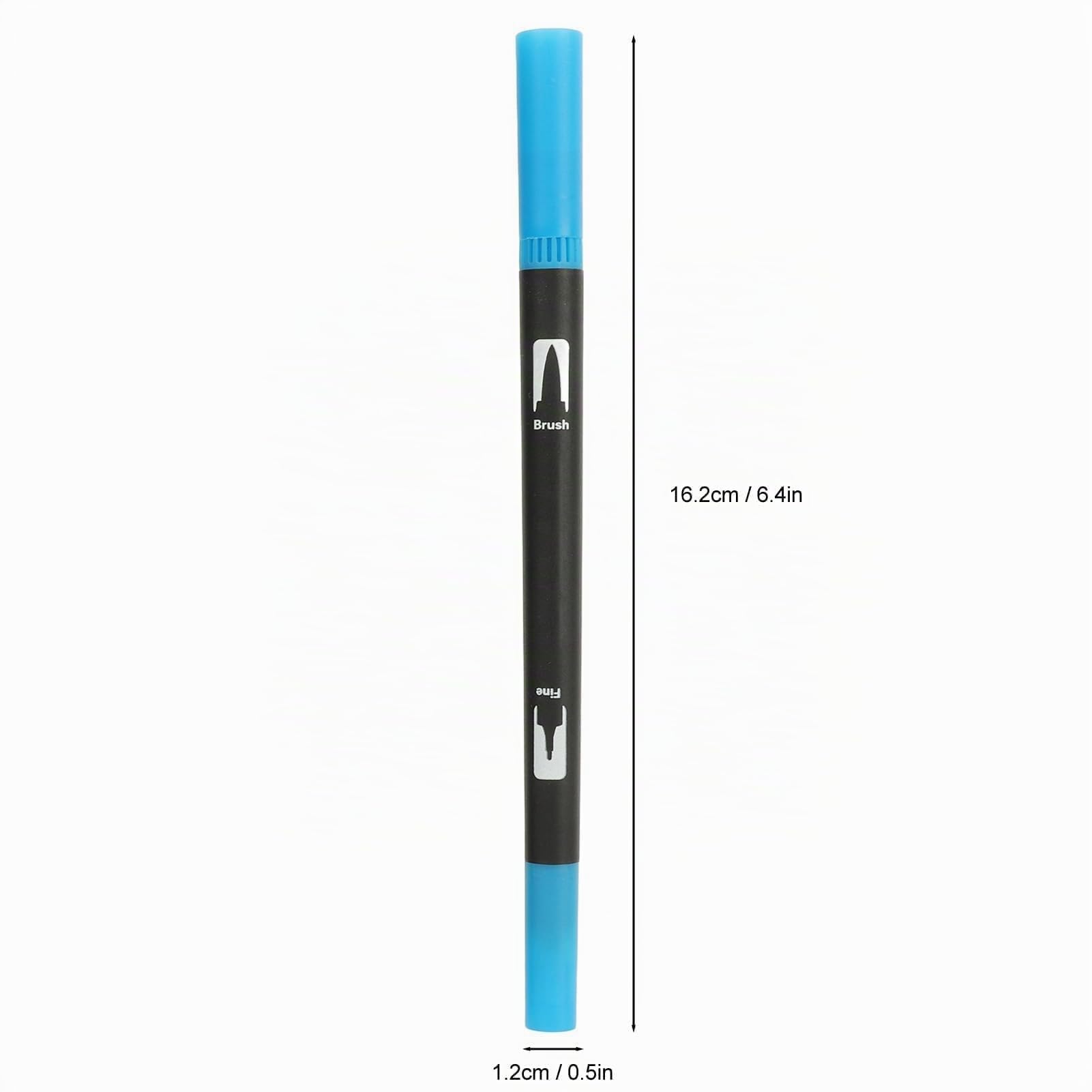 Stylos de Peinture Acrylique, Ensemble de Stylos Pinceaux Aquarelle, Stylos Pinceaux à Double Pointe avec Pointe Fine, Marqueur Artistique, Pointe Souple et Flexible, Stylos de