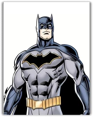 Collection of Superheroes Art Print Set of 6, Batman, Iron Man, Hulk, Captain America, Spiderman, and Thor, Boys Kids Wall Art, Comic Book Characters - 11x14 Poster Print - UNFRAMED
