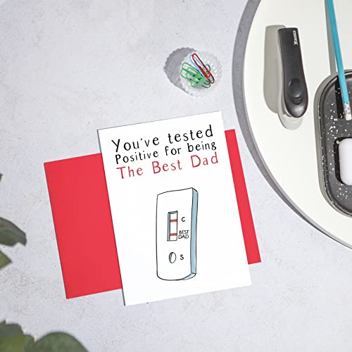 Huxters Funny Card For Dad – Premium Quality A5 Greeting Cards For Loved Ones – Humorous Fathers Day Card You’ve Tested Positive Birthday Card For Dad (Dad) #TOP3