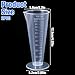 Plastic Graduated Measuring Cup, 100mL Round Base Cone Shape Graduated Beaker Clear Capacity Beaker for Kitchen Lab(2Pack)