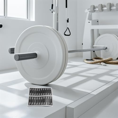 Pegatinas deportivas de fitness de 90x20 mm, kit de 3 hojas autoadhesivas para placas de gimnasio 4