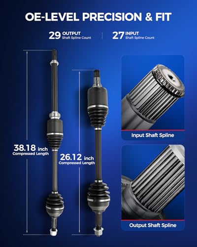 Image of KAX CV Axle Shaft Assembly Front Driver & Passenger Side for Nissan Altima