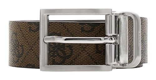 GUESS cintura Milano Adjustable & Reversible Belt H35 W115 Coffee