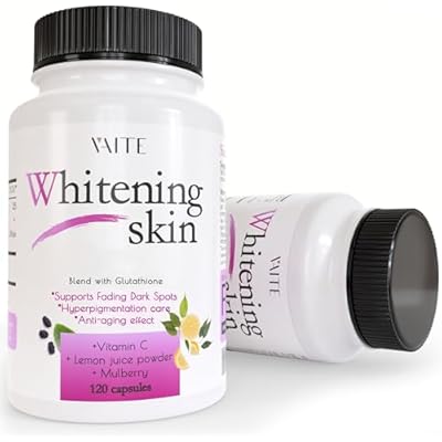 VAITE Glutathione Whitening Pills - Dark Spots & Acne Scar Remover - Vegan Skin Bleaching Pills With Anti-Aging & Antioxidant Effect - 120 Capsules