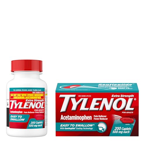 image for Tylenol Extra Strength Easy to Swallow Acetaminophen, Pain Reliever & 