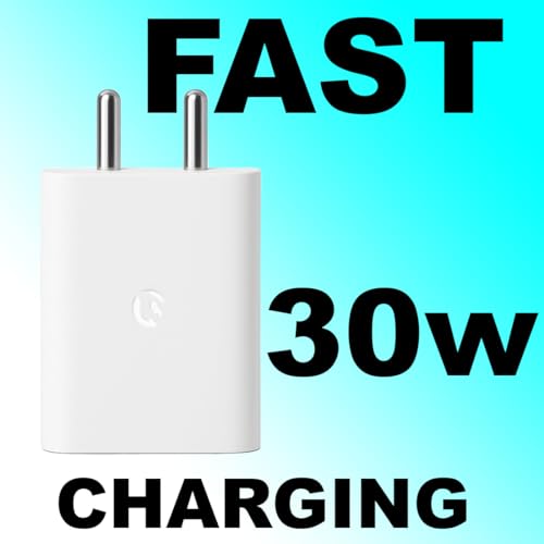Image of Google 30W Original Type C Fast Charger Adapter for Pixel Phones | USB-C PD & PPS Rapid Charging | for Pixel 10 /Pro /XL /Fold /9 XL /9 Pro /9 /9a /8 pro /8 /8a /7 /7a /6 /6a /5 /4XL, Other Type-C Devices, White