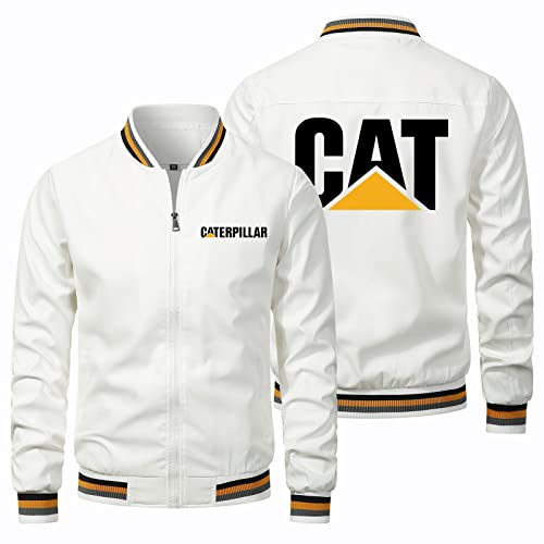 Yinova Chaquetas para Hombre Ca.TER-Pillar, Abrigo Hombre Ligeras y Transpirables, Ropa Deporte para Exteriores-White||S