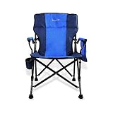Kamileo Camping Chair, Folding Portable Lawn Chair with Padded Armrest Cup Holder and Storage Pocket...