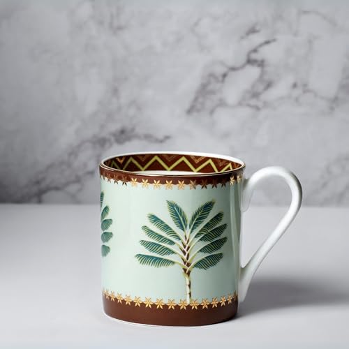 Image of India Circus Fine Bone China Coffee Mug Set of 6-220 Ml Each | Accented with 22 Carat Gold (6 Pcs)(LE09), Tea Cup Set of 6, Mugs for Coffee, Cups Set, Ideal for Gifting, Perfect for Home & Office