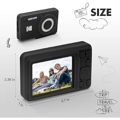 Silicone Camera Case Compatible with Kodak PIXPRO FZ55 Digital Camera, Lightweight Rubber Soft Silicone Cover (Black)