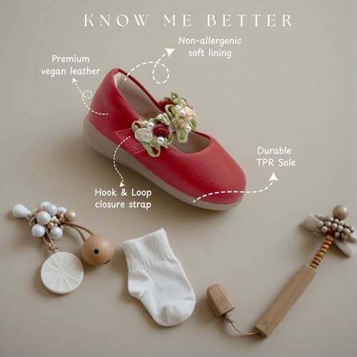 Image of KazarMax Baby Girls Lightweight | Casual Ballet Flat Ballerina 9 Month to 48 Month