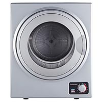 Cookology CMVD25SL Mini Vented Tumble Dryer in Silver - 2.5kg Capacity - Table Top - Compact Design - Dial Heat Controls - 4 Drying Functions - 200 Minute Timer