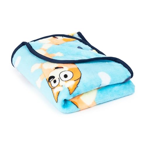 image for Jay Franco Bluey and Bingo 40 x 50 Inch Plush Travel Throw - Kids Supe