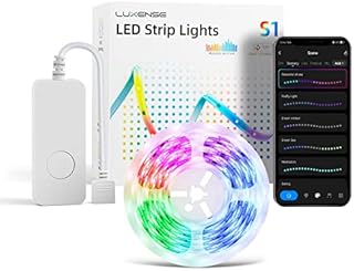LUXENSE RGBIC LED Strip Light 16.4ft, WiFi Smart LED Lights Work with Alexa and Google Assistant, Segmented Music Sync, DIY, Color Changing LED Strip Lights for Gaming Room, Bedroom, Cabinet, Desk.